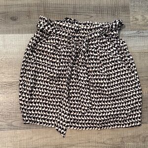 H&M Black and White Mini Skirt bunny print